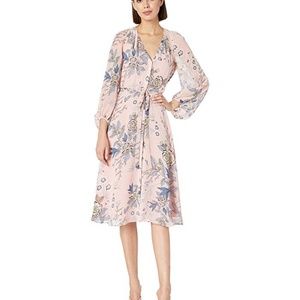 Vince Camuto Blush Chiffon Balloon Sleeve Dress